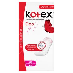 Прокладки женские Kotex, Super Slim Deo, ежедневные, 56 шт