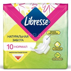 Прокладки женские Libresse, Natural care Normal, 10 шт, 9870