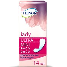 Прокладки женские Tena, Lady Ultra mini, 14 шт, урологические