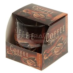Свеча ароматизированная, 8х7.5 см, в стакане, Bartek Candles, Кофе спайс, 139061