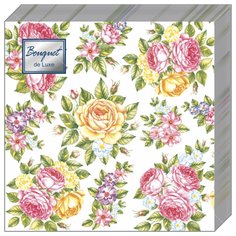Салфетки бумажные Bouquet de Luxe Поле роз 25 шт, 24х24