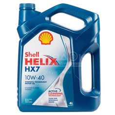 Масло моторное полусинтетическое 10W40 Shell Helix НХ7, 4 л