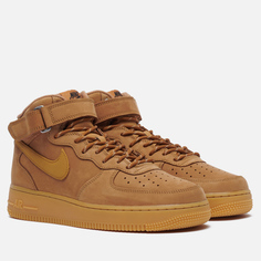 Мужские кроссовки Nike Air Force 1 Mid 07 Flax, цвет коричневый, размер 44 EU