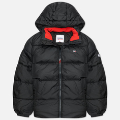 Мужской пуховик Tommy Jeans Back Flag Puffer, цвет чёрный