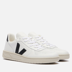 Кроссовки VEJA V-10 Leather, цвет белый