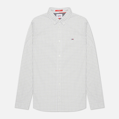 Мужская рубашка Tommy Jeans Heather Gingham, цвет белый
