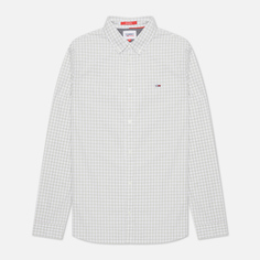 Мужская рубашка Tommy Jeans Heather Gingham, цвет белый