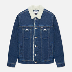 Мужская джинсовая куртка Tommy Jeans Sherpa-Lined Denim Trucker, цвет синий