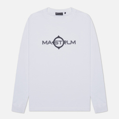 Мужской лонгслив MA.Strum Logo Print FW21, цвет белый