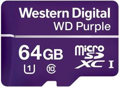 Карта памяти 64GB Western Digital WDD064G1P0A microSDXC Class10 Purple w/o adapter