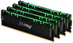 Модуль памяти DDR4 128GB (4*32GB) Kingston FURY KF436C18RBAK4/128 Renegade Black RGB 3600MHz CL18 2RX8 1.35V 288-pin 16Gbit