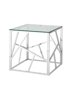 Журнальный столик арт деко серебро (stool group) серебристый 55x55x55 см.