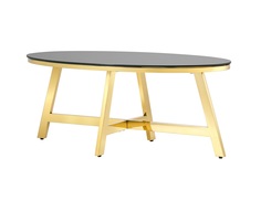 Журнальный стол альба золото стекло черное (stool group) черный 100x40x50 см.