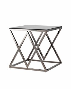 Журнальный стол инсигния темный хром (stool group) серебристый 55x55x55 см.
