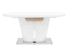 Стол обеденный мулен раскладной глянцевый белый (stool group) белый 160x90 см.
