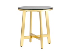 Журнальный стол альба золото стекло черное (stool group) черный 50x55x50 см.
