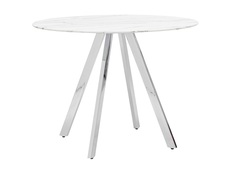 Стол обеденный хьюстон d100 белый стеклянный (stool group) белый