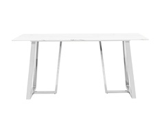 Стол обеденный даллас белый стеклянный (stool group) белый 160x90 см.