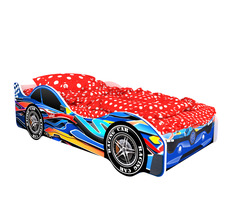 Кровать-машина карлсон нью-йорк (без доп. опций) (magic cars) синий 75x50x170 см.
