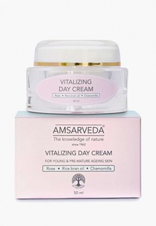 Крем для лица Amsarveda тонизирующий дневной с экстрактом манжишты, розы и ромашки Vitalizing Day Cream, 50 мл