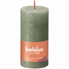 Свеча Bolsius Rustic Shine 10х5 см оливковая