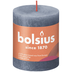 Свеча Bolsius Rustic 8х6,8 см Shine сумеречно-синяя
