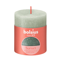 Свеча Bolsius Rustic Sunset 8х6,8 см зеленая
