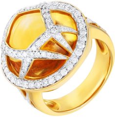 Золотые кольца Кольца JV K418CTA4YG-CT-YG