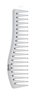 Хромированная расческа для волос Janeke Silver Large Wide Tooth Comb