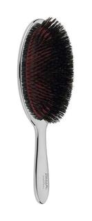 Хромированная щетка Janeke Silver Paddle Hairbrush with Pure Boar Bristle