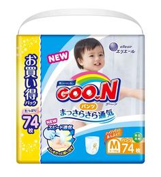 Японские подгузники-трусики Goon М 6-12кг, 74шт.
