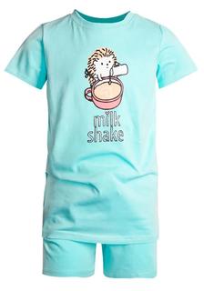 Пижама НОАТЕКС+ для девочки: футболка и шорты, голубая Витоша