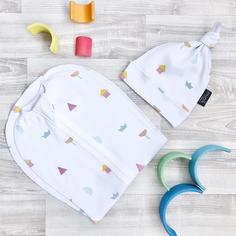 Пеленальный кокон и шапочка Mjolk Basic &quot;Игрушки&quot; Walmer