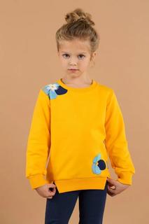 Джемпер Kogankids &quot;Цветы&quot; для девочки, желтый Walmer