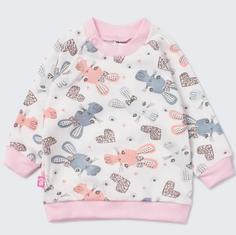 Джемпер Котмаркот &quot;Зайчата&quot;, бело-розовый Walmer