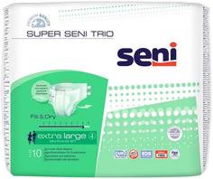 Подгузники для взрослых Seni Super Trio Extra Large, 4 размер, 130-170см, 10шт.