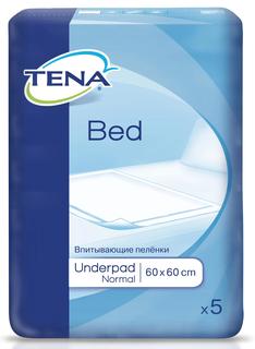 Впитывающие простыни TENA Bed Underpad Normal, 60x60см, 5шт.