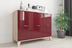 Комод Сканди 34 вишня глянец Smart
