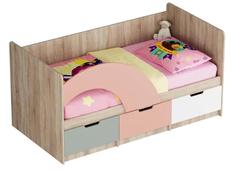 Кровать детская с бортиком Маша и Медведь Magic pink Smart
