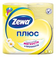 Туалетная бумага Zewa Плюс Ромашка, 2 слоя, 4 рулона