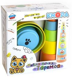 Мягкая пирамида KNOPA &quot;Теремок&quot; со стаканчиками и наклейками Кнопа