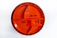 Зонированная тарелка Constructive Eating Construction Plate, оранжевая