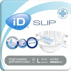 Подгузники для взрослых iD Slip Basic L, 10шт.
