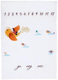 Пеленка-календарь для фотосессии Эдельвейс &quot;Мальчик с птичкой&quot;
