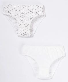 Комплект трусов Котмаркот &quot;Белье&quot; для девочки, бежево-белый, 2шт. Сонный гномик