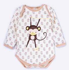 Боди Котмаркот &quot;Манкиту нью&quot; с длинным рукавом, бежевое Mjolk