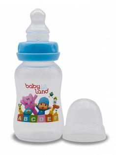 Бутылочка для кормления Baby Land ортодонтическая с узким горлышком и силиконовой соской (цвета в ассорт.), 150мл Apollo