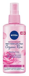 Увлажняющий мист-тоник для лица Nivea Organic Rose, 150мл