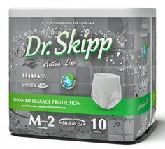 Подгузники-трусы для взрослых Dr. Skipp Active Line M-2, 80-120см, 10шт. Dr.Skipp