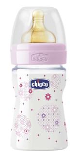 Бутылочка Chicco WellBeing, соска латекс нормальный поток, 150мл